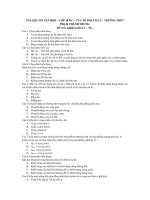 TÀI LIỆU ÔN TẬP MÔN LÝ LỚP 10 HKII