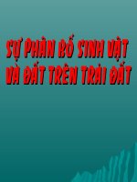 Sinh quyển. Các nhân tố ảnh hưởng đến sự phân bố sinh vật