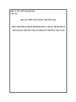 PHÂN TÍCH HOẠT ĐỘNG KINH DOANH VÀ QUẢN TRỊ RỦI RO Ở NGÂN HÀNG THƯƠNG MẠI CỔ PHẦN KỸ THƯƠNG VIỆT NAM 