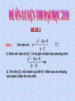 Đề ôn thi Toán đại học 2008 - Đề số 3