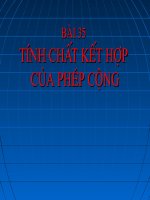 Tính chất kết hợp của phép cộng - GADT toán 4