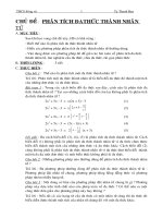 Giáo án tự chọn :Chuyên đề Phân tích đa thức thành nhân tử