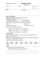 Đề kiểm tra môn Địa 8