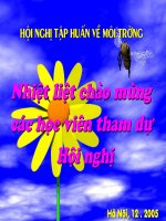 Chien dich truyen thong - Hanh dong bao ve moi truong