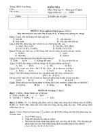 KT Hóa 9 Bài số 1