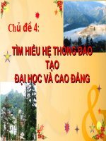 Tìm hiểu hệ thống đào tạo Đại học và Cao Đẵng