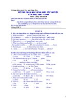 Đề thi chọn học sinh giỏi 8