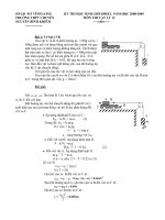 De  HSG Ly 12  Vinh Long  2009 (+ dap an)