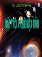 MẶT TRỜI-HỆ MẶT TRỜI-SAO CHỔI