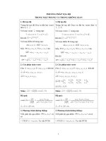 tóm tắt PP Hình học tọa độ trong mp và trong kg