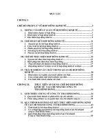 một số kiến nghị qua việc áp dụng chế độ  Hợp đồng kinh tế tại chi nhánh  công ty thái bình dương