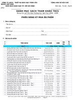 Danh mục sách tham khảo THCS