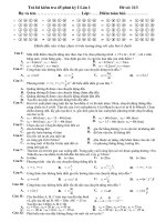 Đề KT 45 phút lớp 10 cơ bản lần 1 (Cả đáp án, rễ làm - Vũ Kim Phượng)