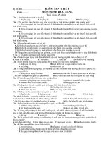 Đề KT 1 tiết sinh 11NC-KII