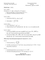 Đề thi thử Đại học năm 2009