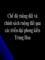 Chế độ ruộng đất và chính sách ruông đất của các triều đại pk Trung Hoa