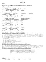 Kiem tra 1 tiet lan 1 lơp 6