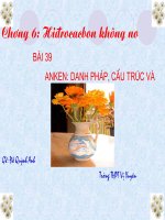 anken: danh pháp, cấu trúc và đồng phân (11-nâng cao)