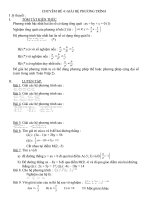 chuyen de on thi vao lop 10 : chu de he phuong trinh