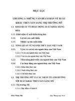 NHỮNG GIẢI PHÁP ĐẨY MẠNH XUẤT KHẨU HÀNG THỦY SẢN VÀO THỊ TRƯỜNG MỸ