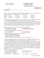 Đề thi Anh Trắc nghiệm Anh 10 CB kỳ II