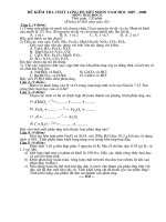 de va dap an thi GVG vong giai de mon Hoa 8