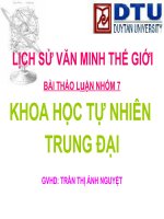 KHTN Tây phương Trung Đại