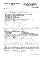 KIỂM TRA 15 PHÚT LỚP 10CƠ BẢN LẦN 4