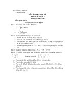 KIỂM TRA TOÁN 12 HKII, HCM