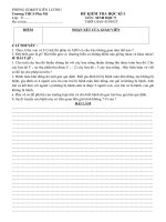 DE THI HOC KI I MON SINH HOC 9