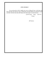 Phân tích thực trạng và đề xuất một số giải pháp nâng cao hiệu quả Quản trị nguồn nhân lực tại công ty giấy Sài Thành