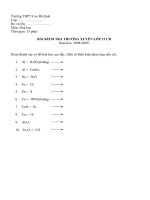 Bài KT 15 Phút Lần 1 HK II Lớp 12CB - Đề 1