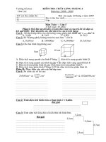 Đề thi chất lượng tháng 2/2009 Môn: Toán