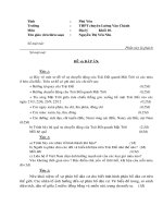 ĐỀ THI ĐỊA LÝ 11 + ĐÁP ÁN