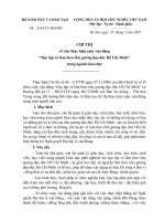 CHỈ THỊ CỦA BỘ VỀ HỌC TẬP VÀ LÀM THEO TẤM GƯƠNG ĐẠO ĐỨC HỒ CHÍ MINH