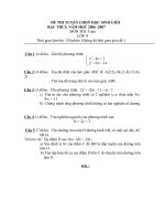 Đề thi tuyển chọn HSG môn toán lớp 9(có đáp án)