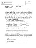 the 2nd mid term english test 2