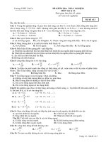 Đề kiểm tra 1 tiết trắc nghiệm 100%_mã đề 613.