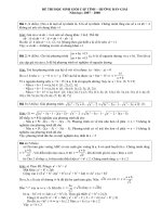 Đề, đáp án HSG Tỉnh Yên Bái năm học 2008 - 2009