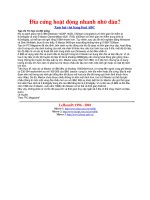 Dia cung hoat dong nhanh nho dau