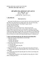 Đề - Đáp KT Toán + TV 4