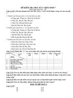 Đề KT Sinh 7(Nhieu đề)
