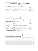 BÀI KIỂM TRA TOÁN SỐ 6 - GKII