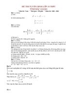 Đề thi + đáp án vào lóp 10 Bắc Giang