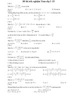 Đề thi trắc nghiệm Toán cấp 3 - 53