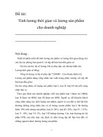 Tính lương thời gian và lương sản phẩm  cho doanh nghiệp