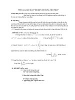 PHÂN LOẠI ĐỔI BIẾN SỐ TRONG TÍCH PHÂN