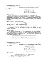 Đề thi HSG lớp 12 V1 Tp Hà Nội - Từ năm 1988-2007