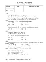 KIỂM TRA 1 TIẾT CHƯƠNG III - HÌNH HỌC 1