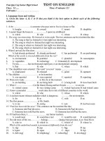 KT 1 tiet lop 11 Co ban lan Ky II - Tr TQC H. an